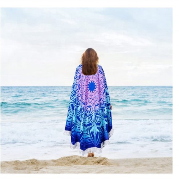 High Quality Round Bohemian Blanket Hippie Indian Throw Blanket Beach Tapestry - Picture 5 of 10